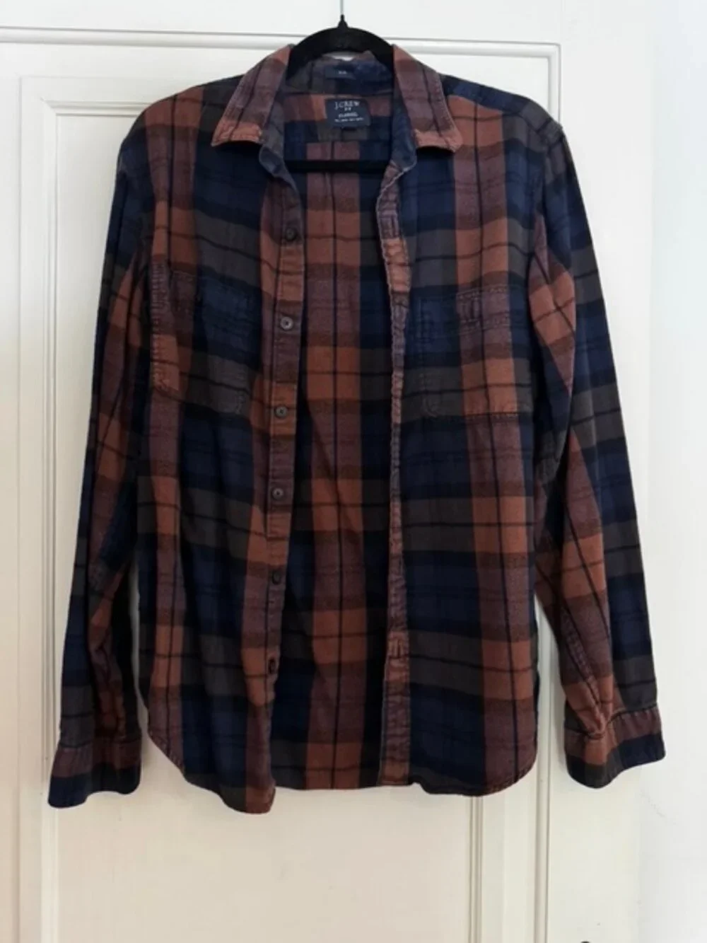 J Crew Men's Button Down Flannal Shirt Size M Medium - Picture 1 of 2